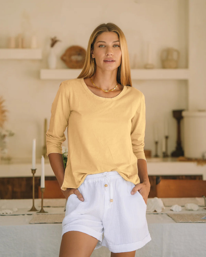 Capri Tee | Round Neck | Long Sleeve