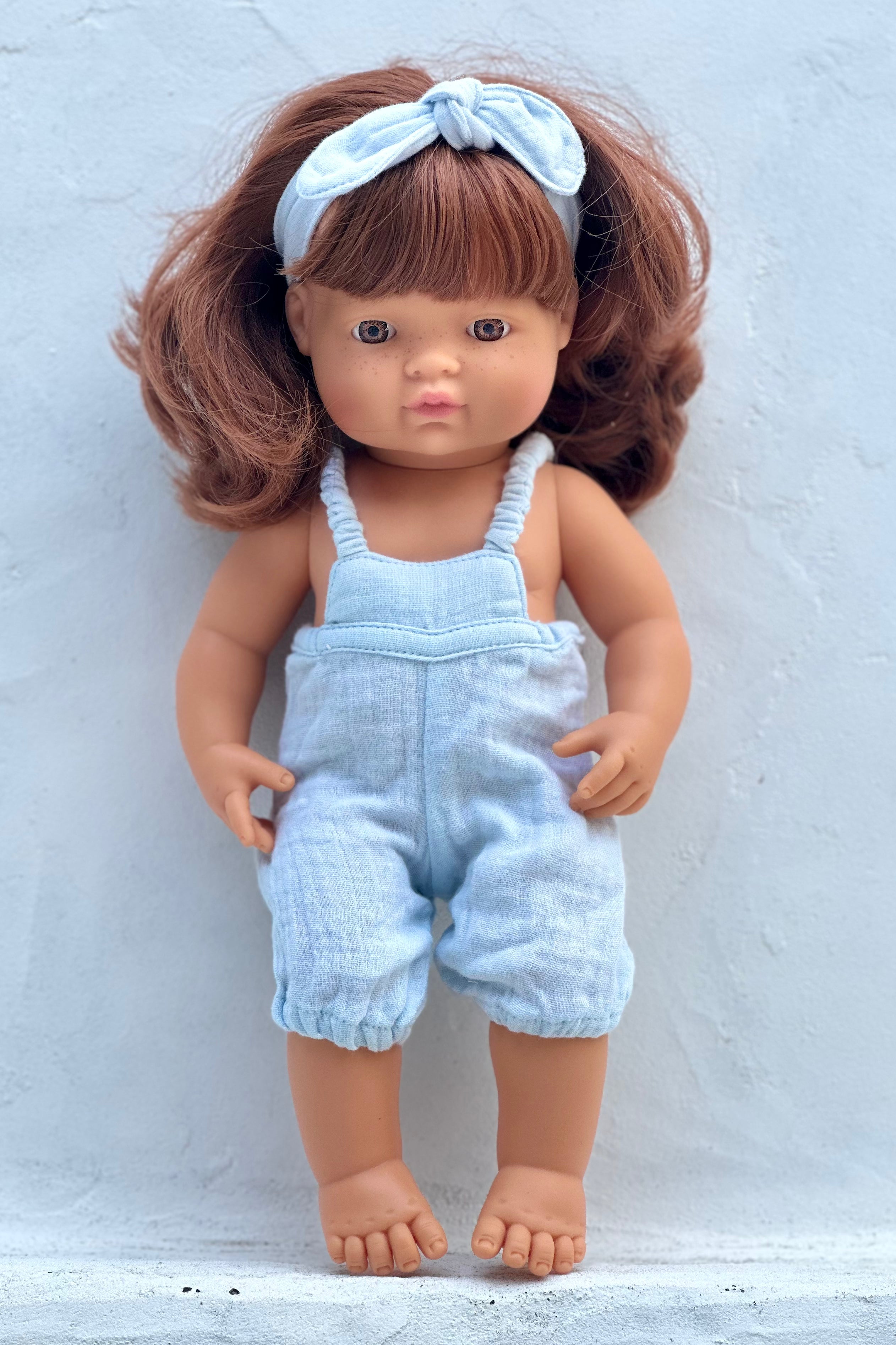 Miniland Doll Clothes | Mia Overalls & Headband 38cm