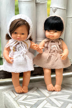 Miniland Doll Clothes | Pippa Dress & Bonnet 38cm