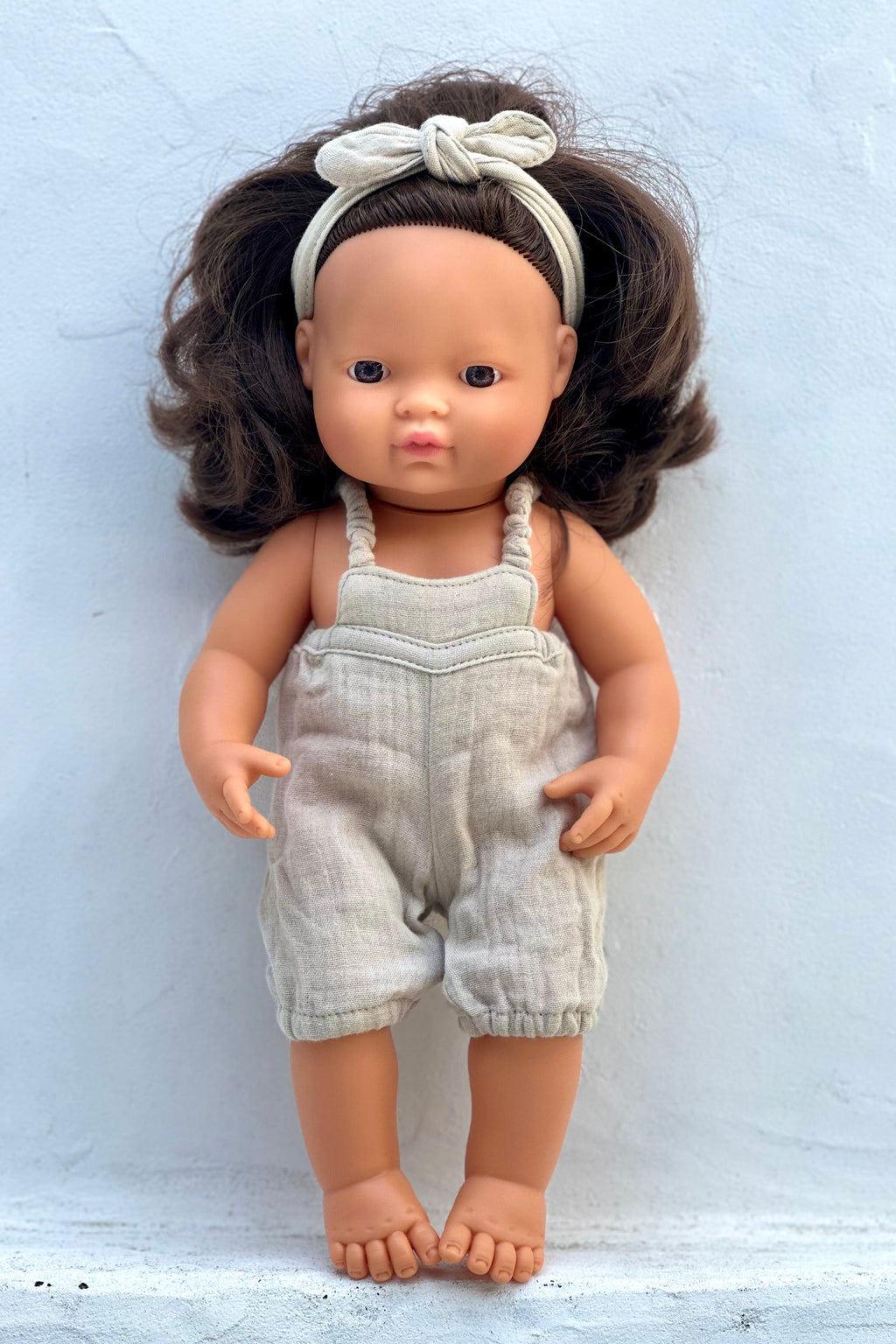 Miniland Doll Clothes | Mia Overalls & Headband 38cm