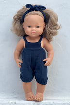 Miniland Doll Clothes | Mia Overalls & Headband 38cm