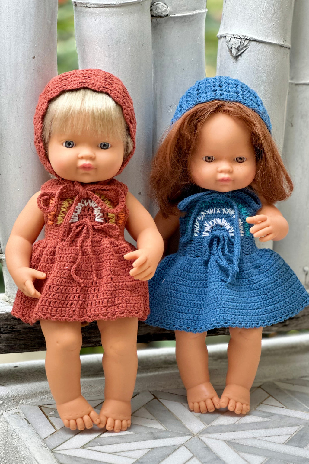 Miniland Doll Clothes | Pippa Dress & Bonnet 38cm