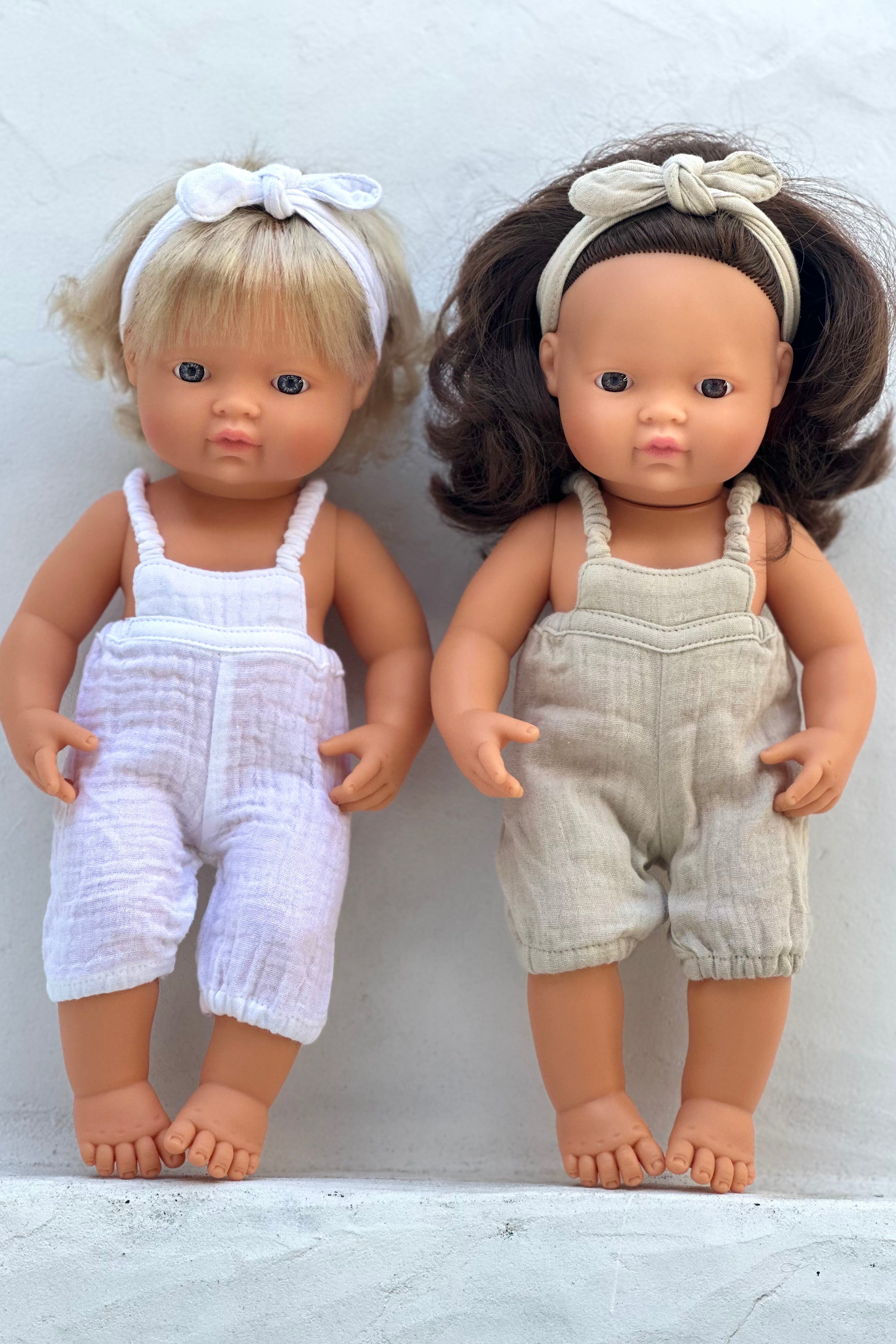 Miniland Doll Clothes | Mia Overalls & Headband 38cm