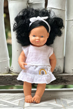 Miniland Doll Clothes | Charlotte Top, Skirt & Headband 38cm