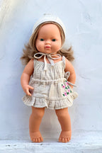 Miniland Doll Clothes | Matilda Dress & Bonnet 38cm