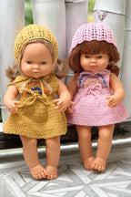 Miniland Doll Clothes | Pippa Dress & Bonnet 38cm