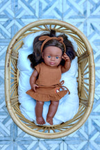 Rattan Rainbow Doll Bassinet | Natural