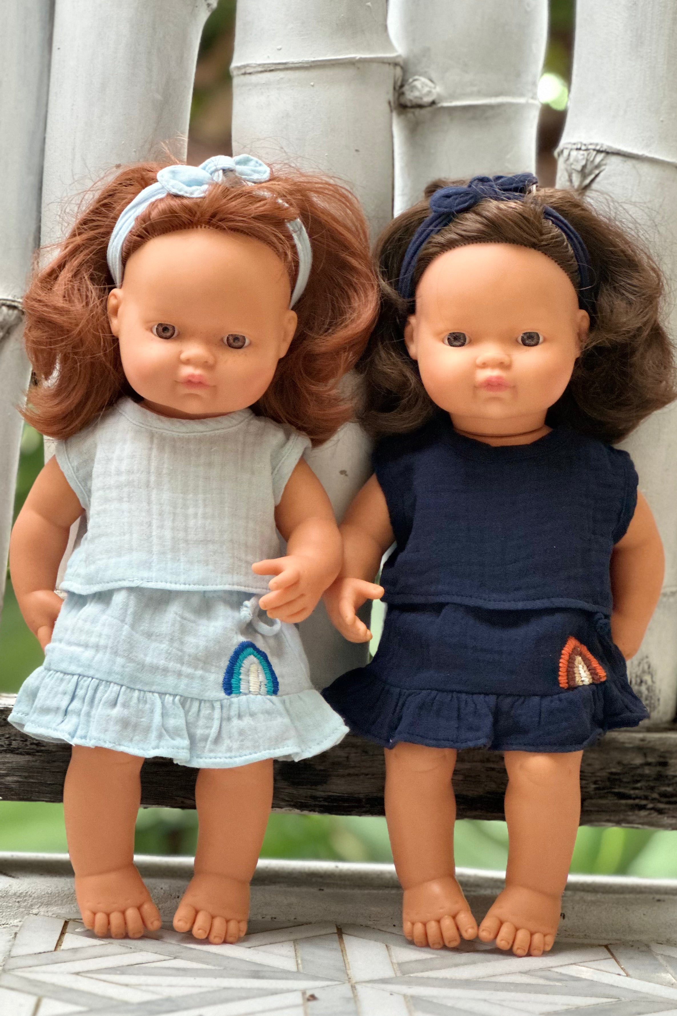 Miniland Doll Clothes | Charlotte Top, Skirt & Headband 38cm