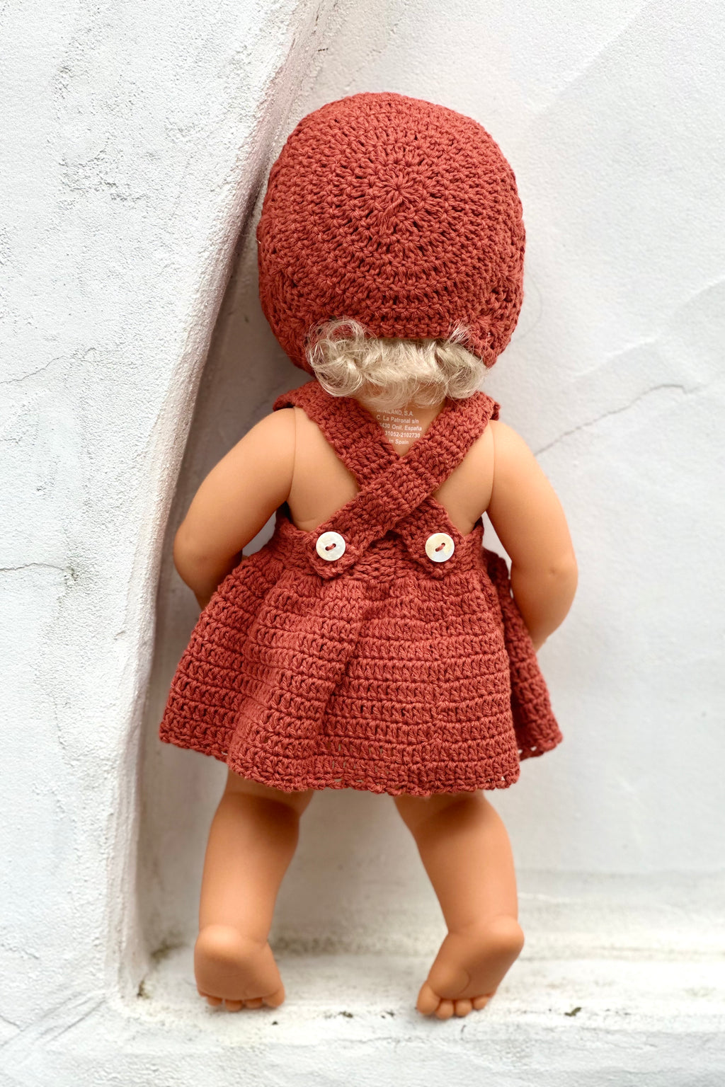 Miniland Doll Clothes | Pippa Dress & Bonnet 38cm
