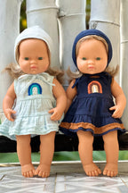 Miniland Doll Clothes | Francesca Dress & Bonnet 38cm