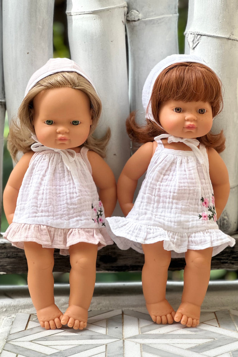 Miniland Doll Clothes Audrey Dress Bonnet 38cm – MY ISLAND