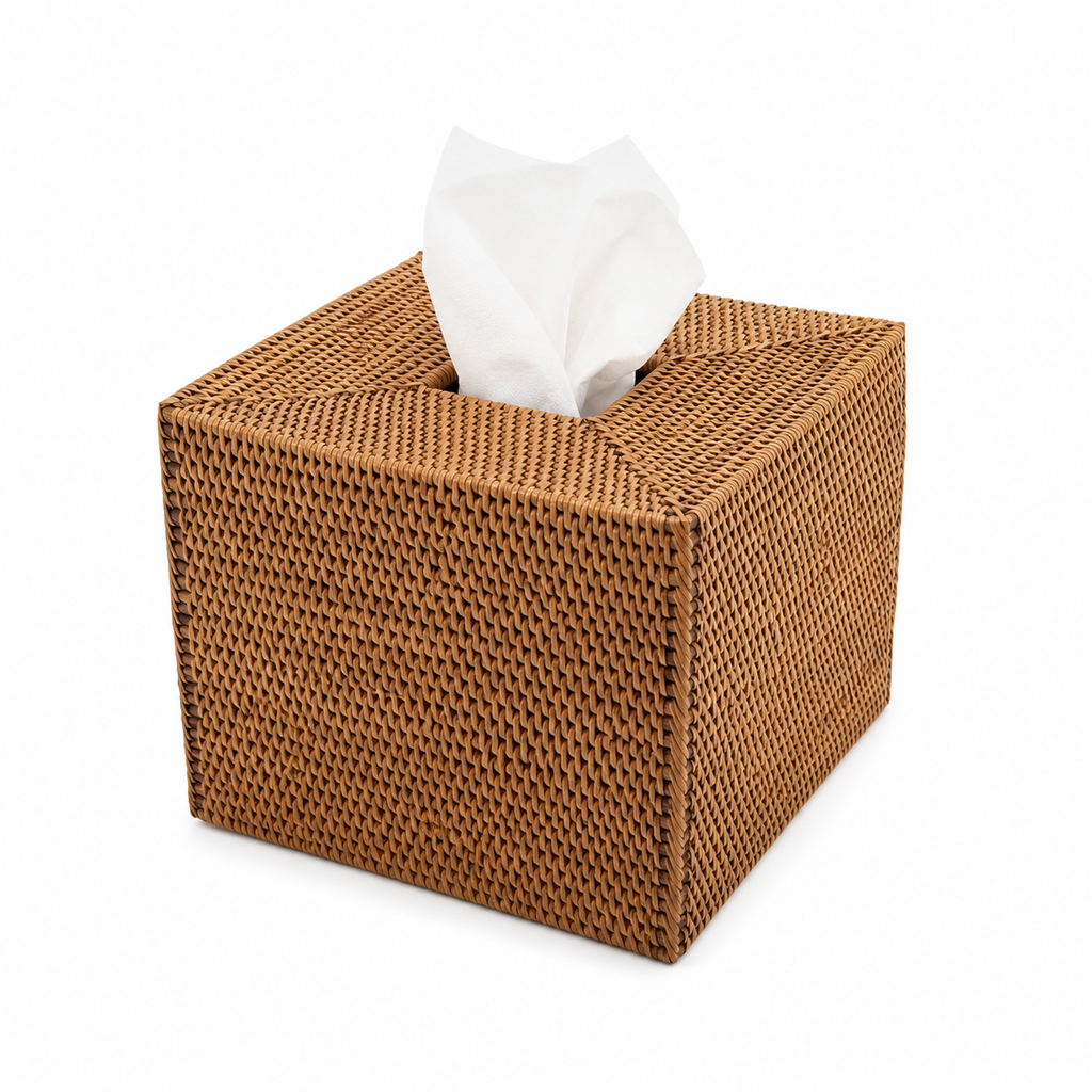 Rattan Tissue Box Cover