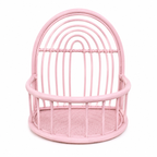 Rainbow Rattan Shelf Pink