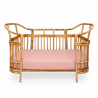 Isola French Flax Linen Fitted Cot Sheet | Blush