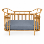 Isola French Flax Linen Fitted Cot Sheet | Grey