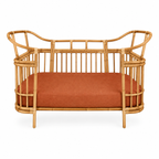 Isola French Flax Linen Fitted Cot Sheet | Rust