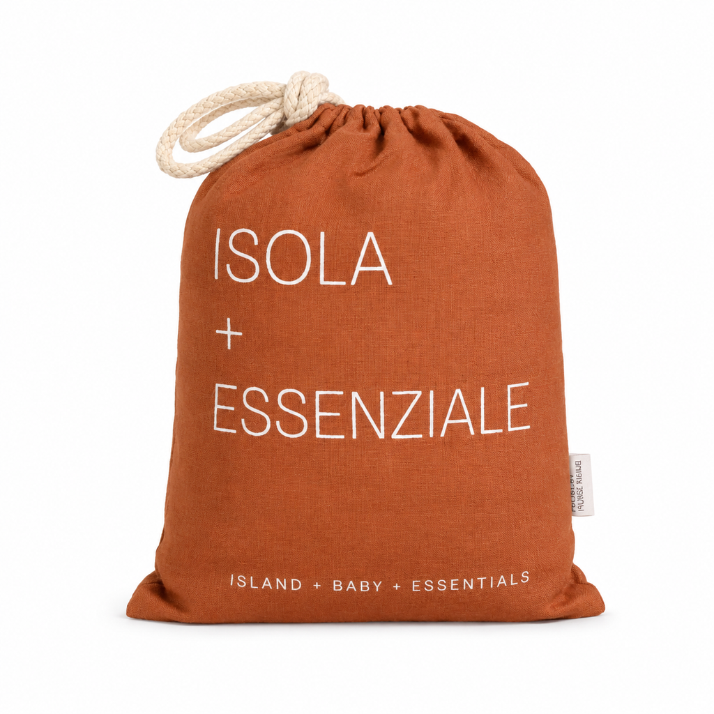 Isola French Flax Linen Fitted Cot Sheet | Rust