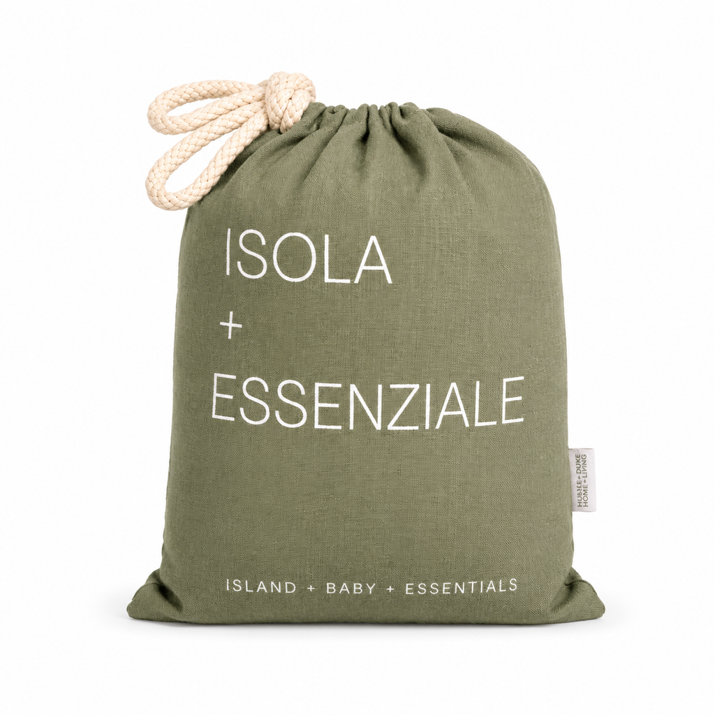 Isola French Flax Linen Fitted Cot Sheet | Olive