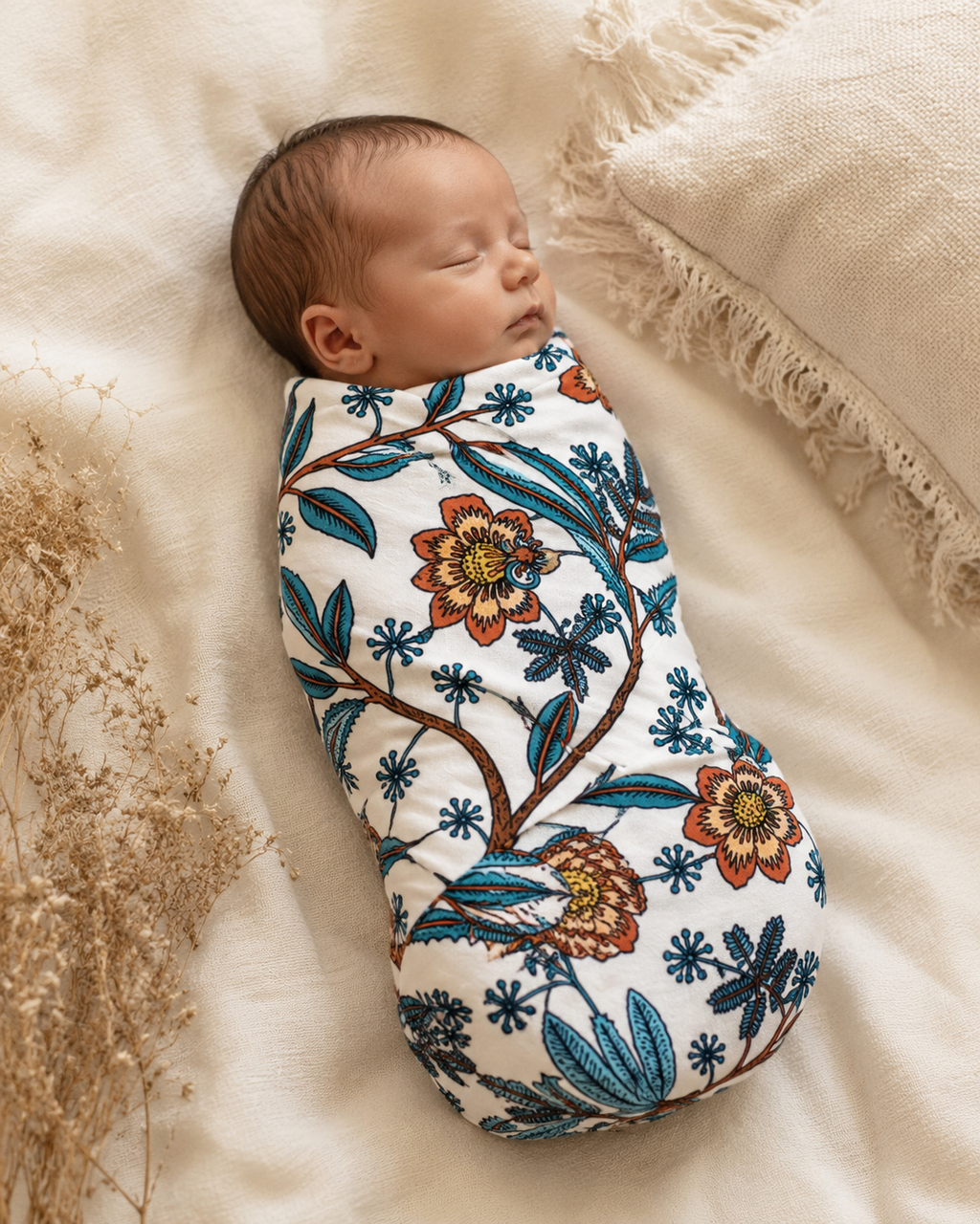 Banksia Organic Cotton Baby Wrap | White