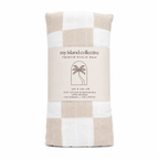 Organic Bamboo / Cotton Baby Wrap | Checkered | Almond