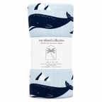 Organic Bamboo / Cotton Baby Wrap | Whales