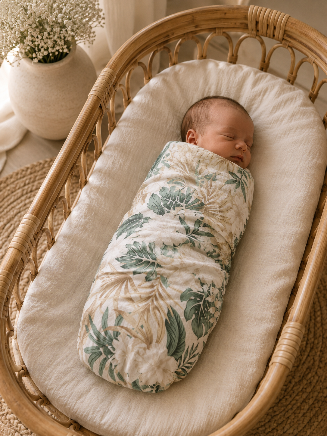 Organic Bamboo / Cotton Baby Wrap | Hibiscus