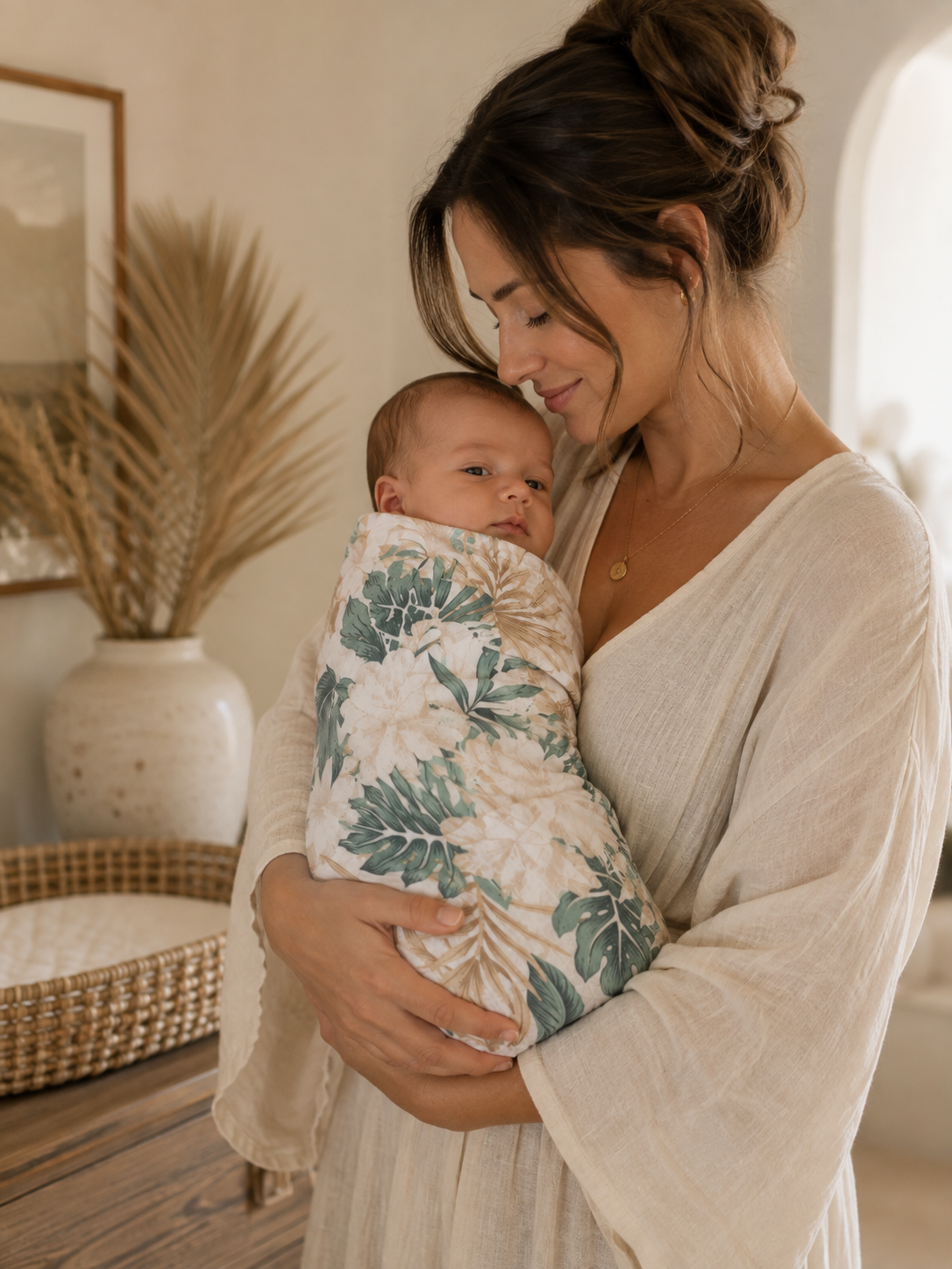 Organic Bamboo / Cotton Baby Wrap | Hibiscus