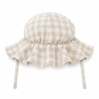 Bambino Baby Sun Hat  - Unisex - Natural Gingham