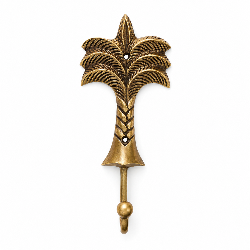 Brass Palm Tree Hook | Small