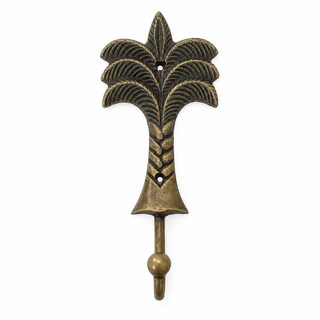 Brass Palm Tree Hook | Large