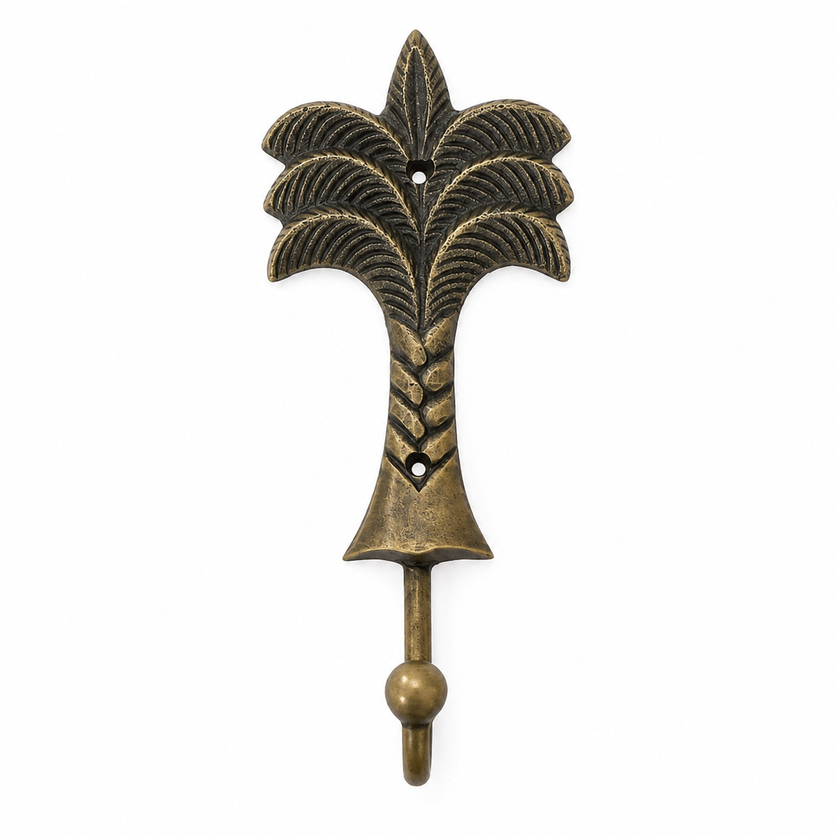 Brass Palm Tree Hook | Large