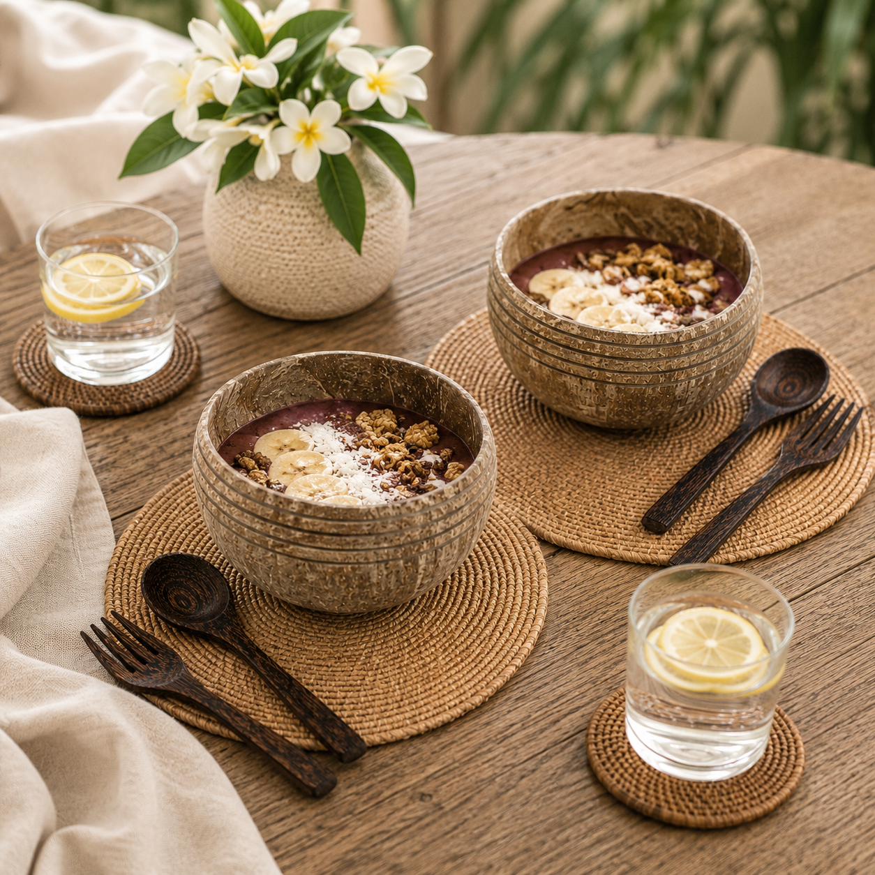 PACIFICA / JUMBO COCONUT BOWLS (2)