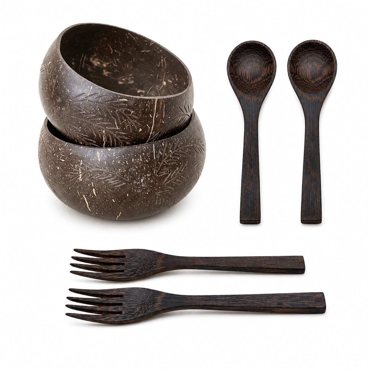 PALM TREE  / JUMBO COCONUT BOWLS(2)