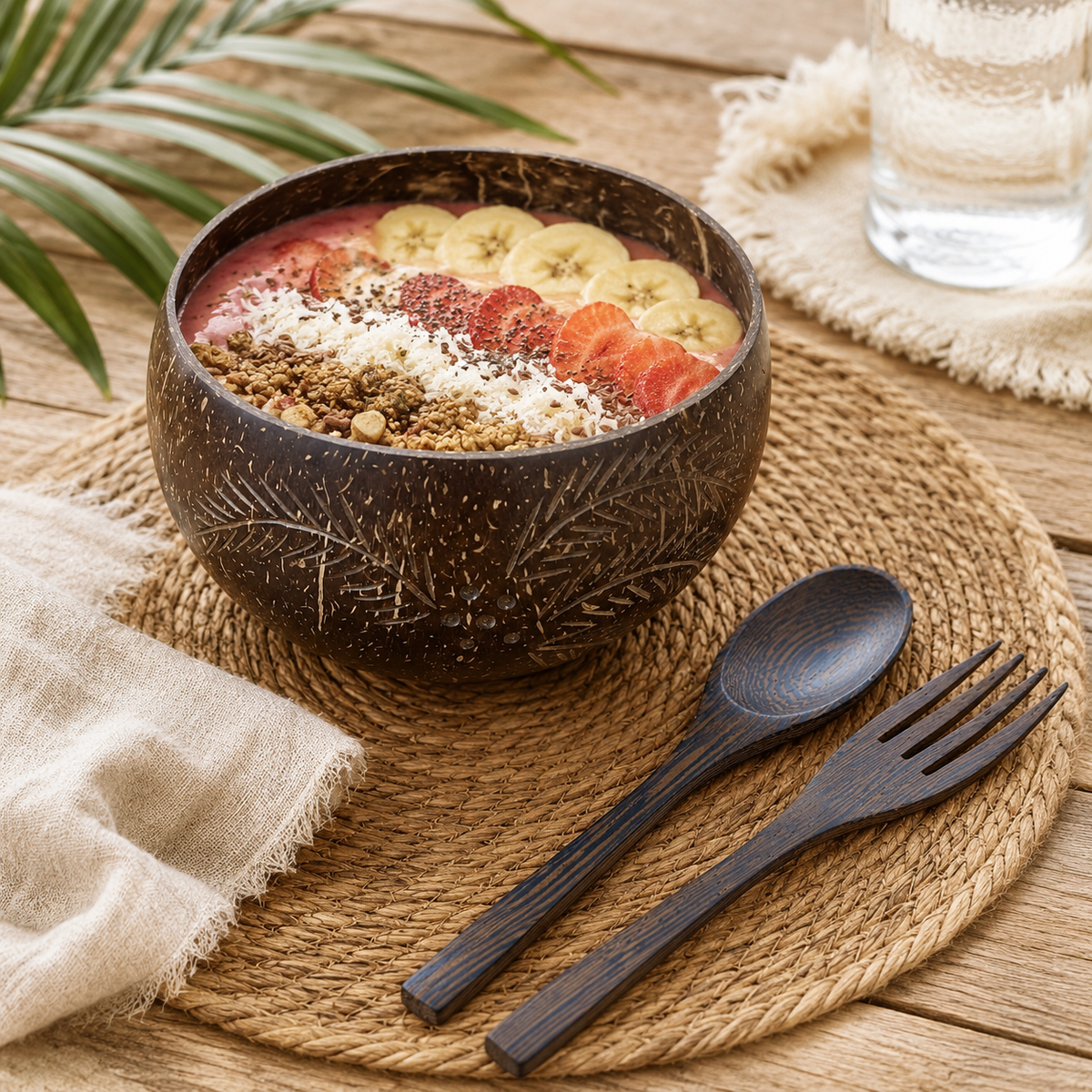 PALM TREE  / JUMBO COCONUT BOWL(1)
