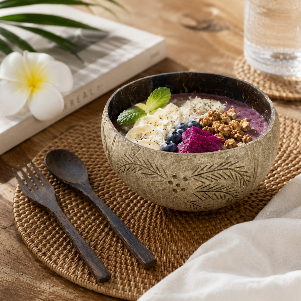 PALM TREE/ JUMBO COCONUT BOWL (1)
