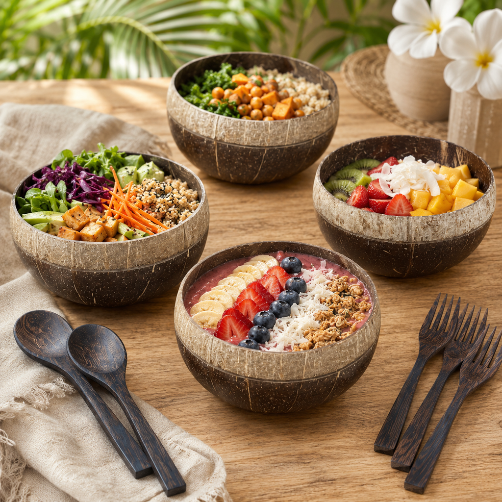 ISLANDER / COCONUT BOWL SET (4)