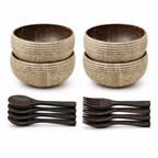 PACIFICA  / JUMBO COCONUT BOWLS (4)