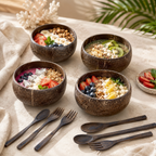 PALM TREE  / JUMBO COCONUT BOWLS(4)