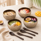 LEAF / JUMBO COCONUT BOWL SET (4)