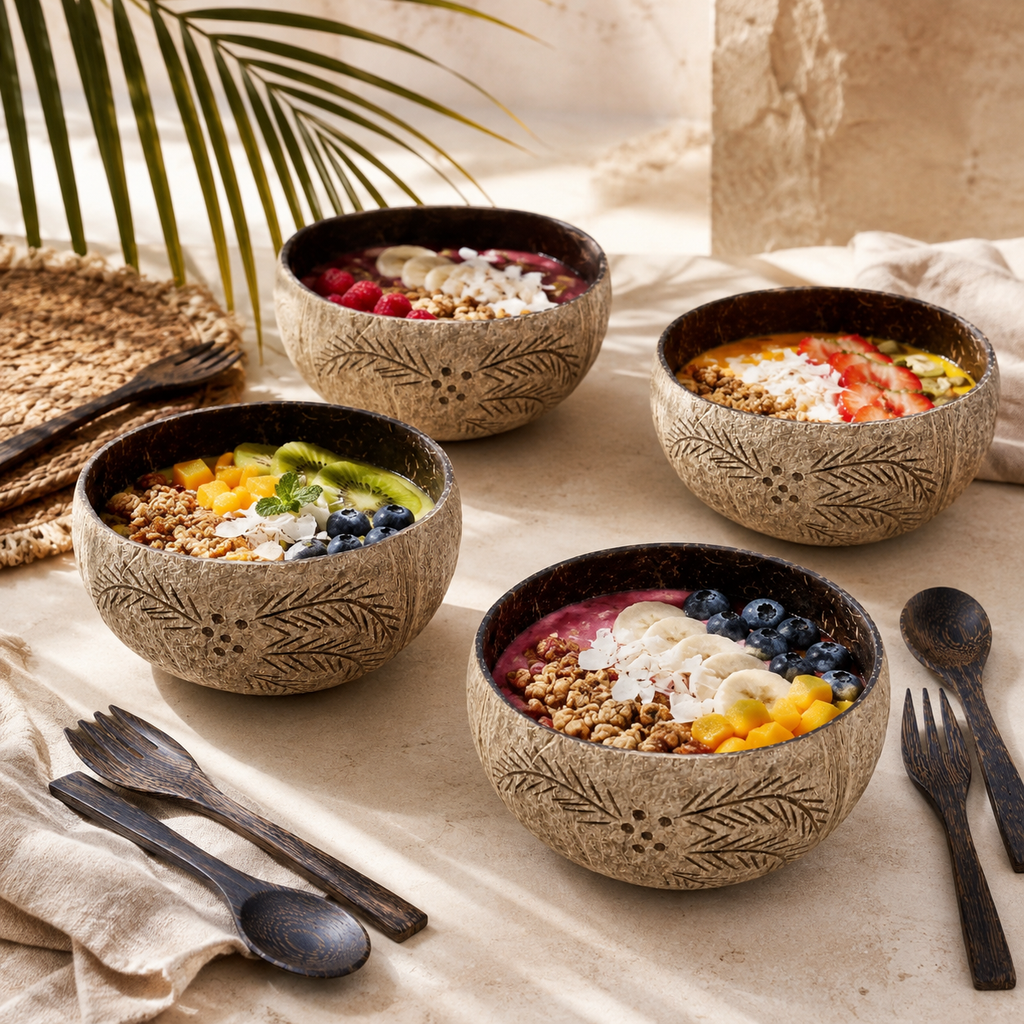 PALM TREE / JUMBO COCONUT BOWL (4)