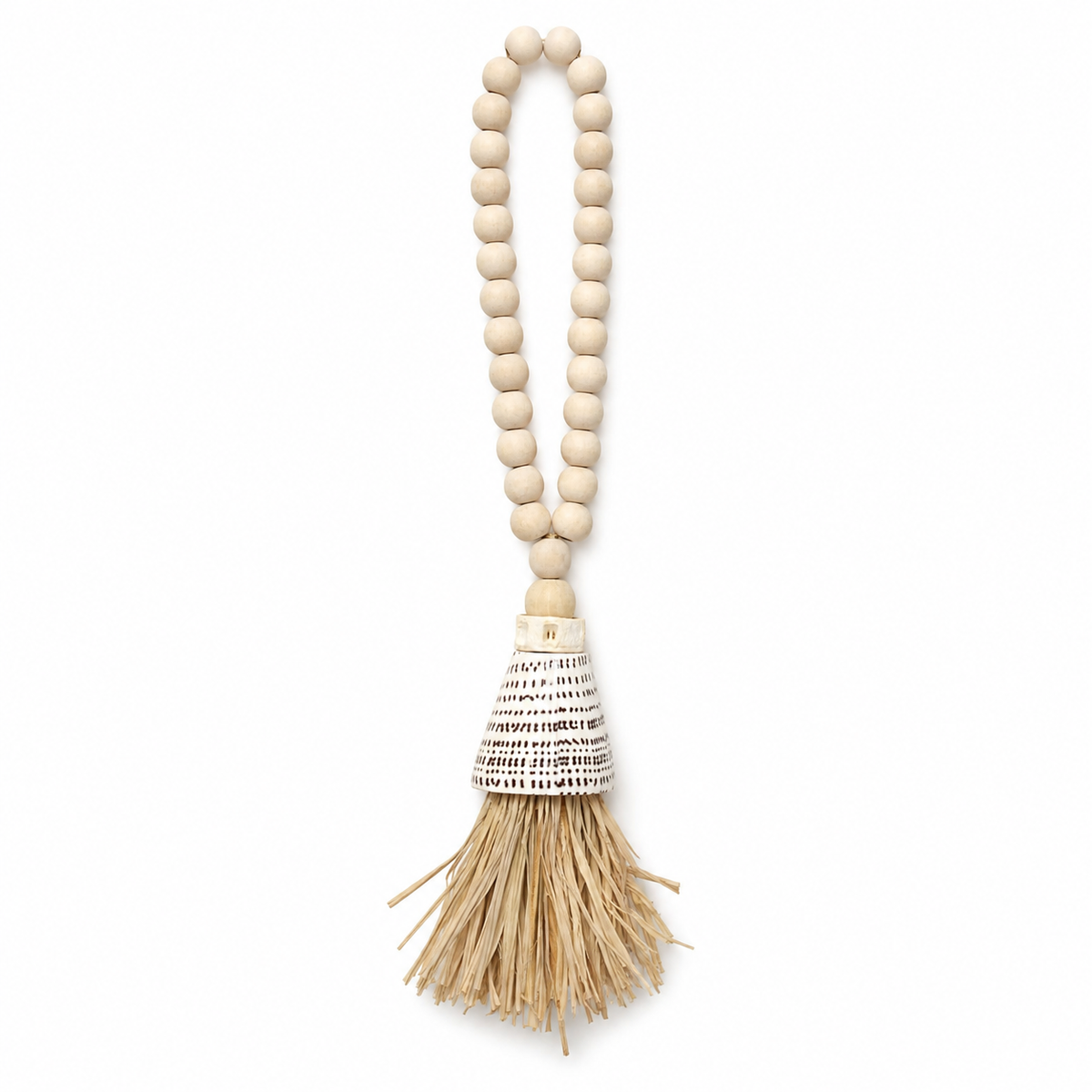 Tiger Shell Natural Bead Tassel