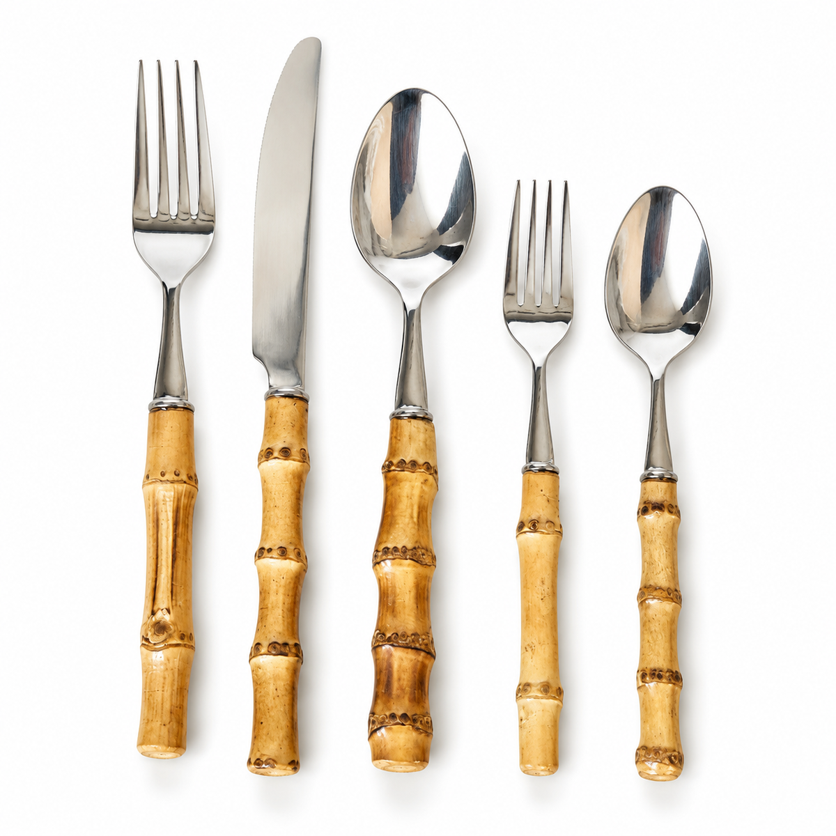 Bamboo Cutlery dinner set 5 peice