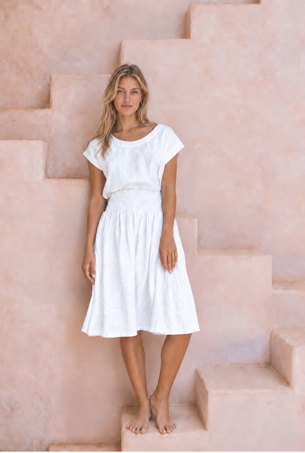 Milano Linen Skirt | Mini | White