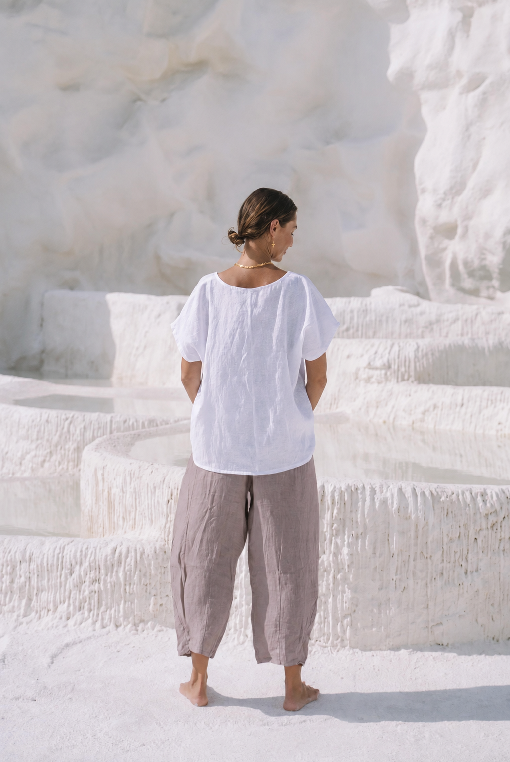 Portofino Italian Linen Pant | Tobacco