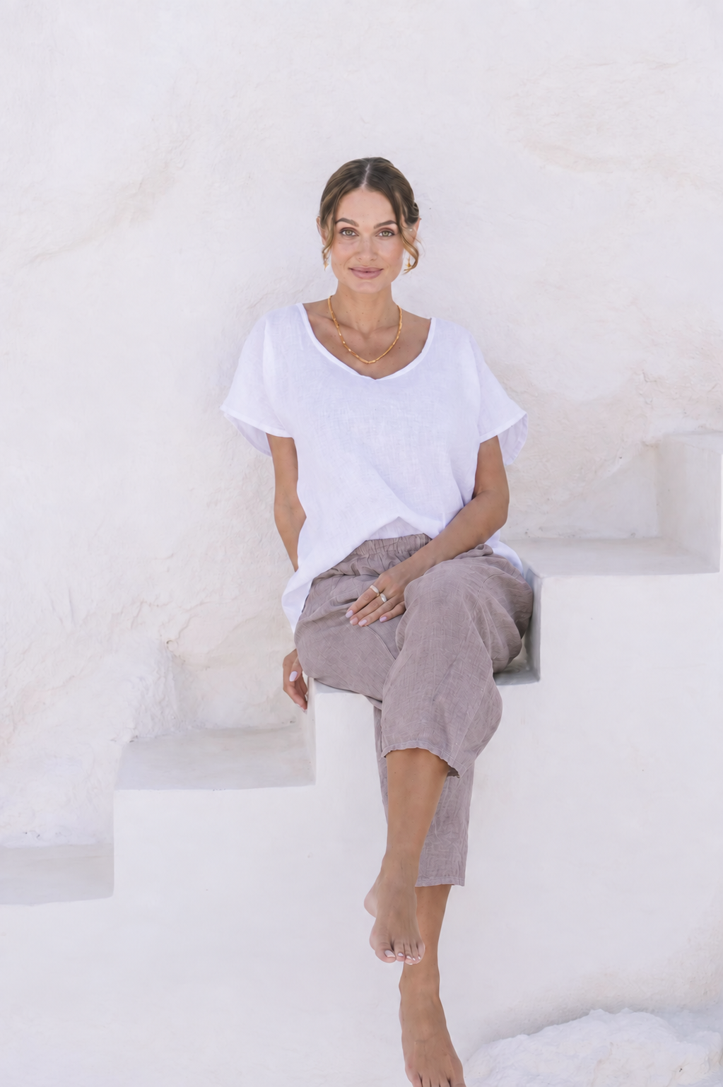 Portofino Italian Linen Pant | Tobacco