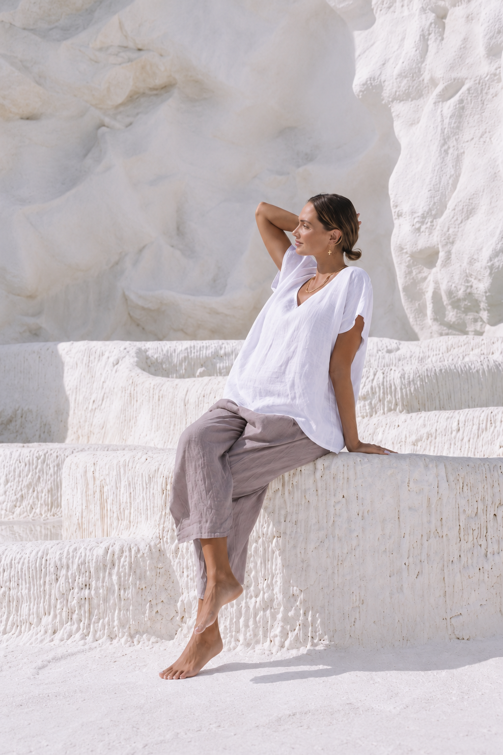 Portofino Italian Linen Pant | Tobacco