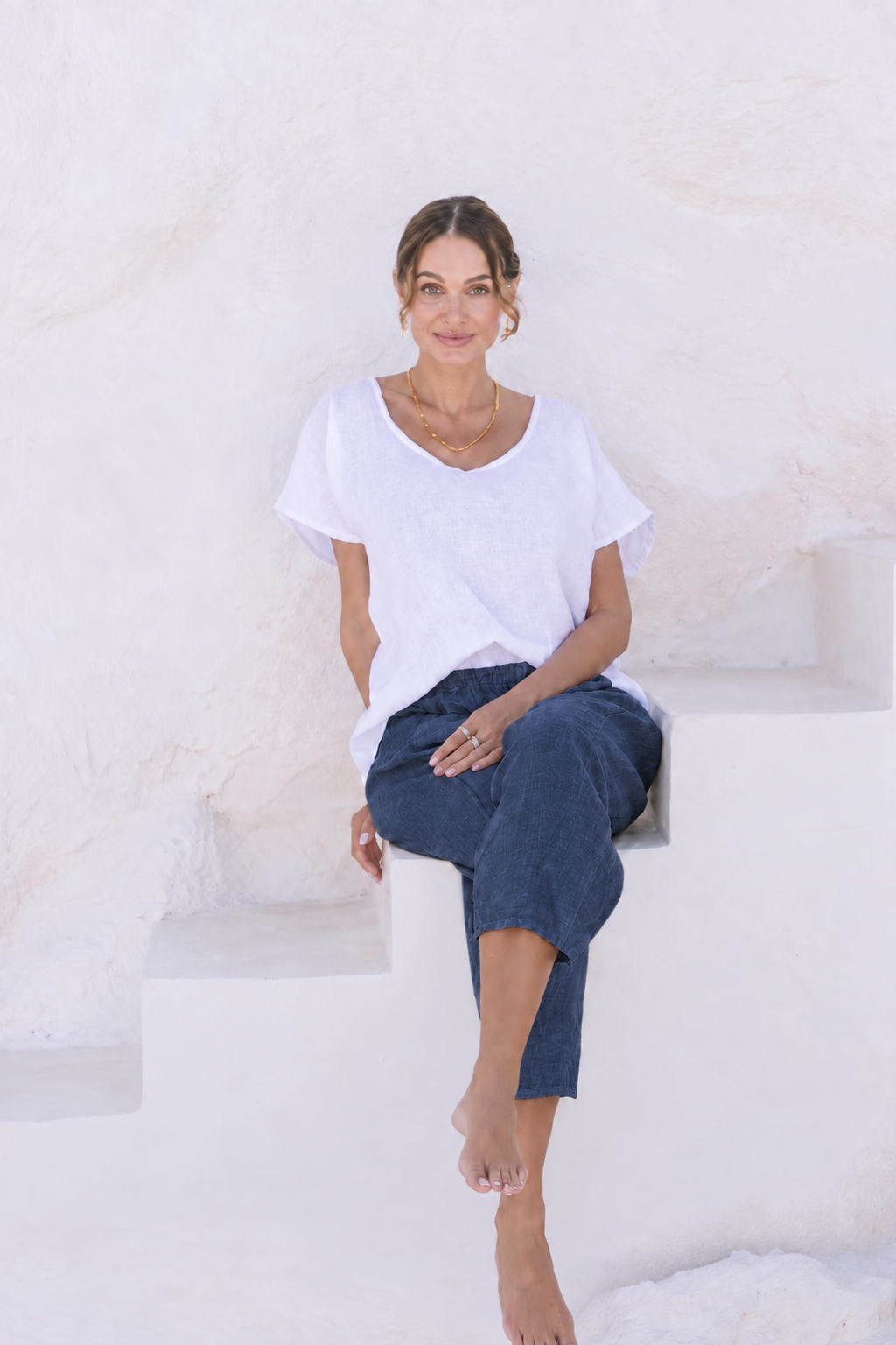 Portofino Italian Linen Pant | Navy