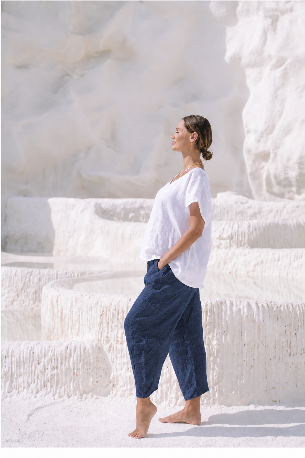 Portofino Italian Linen Pant | Navy