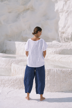 Portofino Italian Linen Pant | Navy