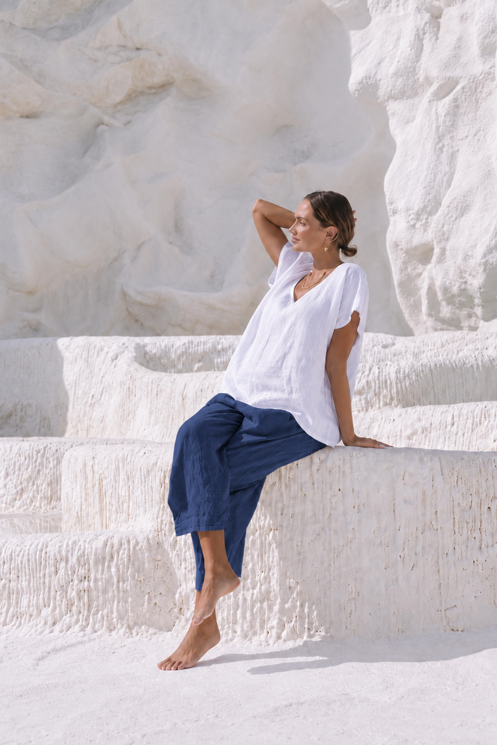 Portofino Italian Linen Pant | Navy